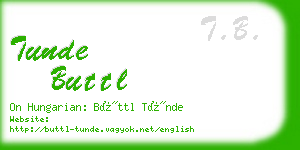 tunde buttl business card